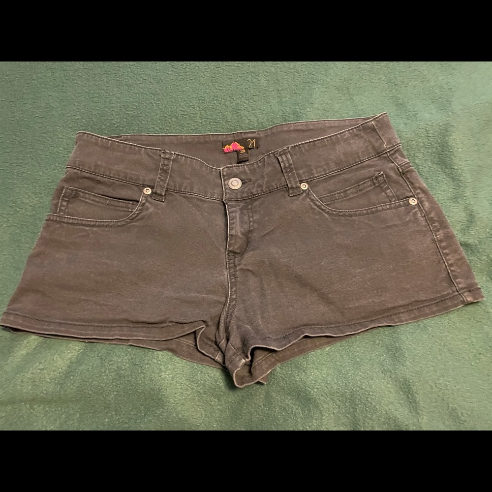 21 Black Denim Jean Shorts